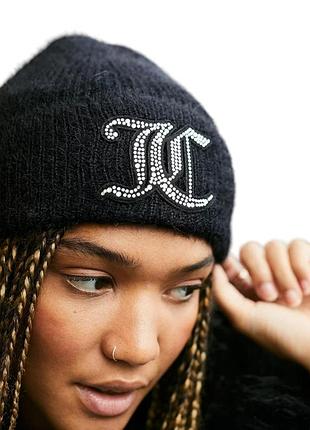 Вязаная шапка juicy couture freya fluffy knit beanie
