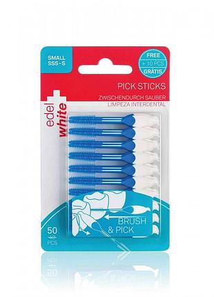 Інтердентальні зубочистки pick sticks edel+white швейцарія