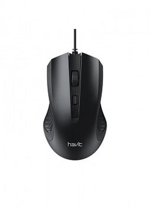 Дротова миша havit hv-ms752 usb black (1200 dpi, 4 кл)