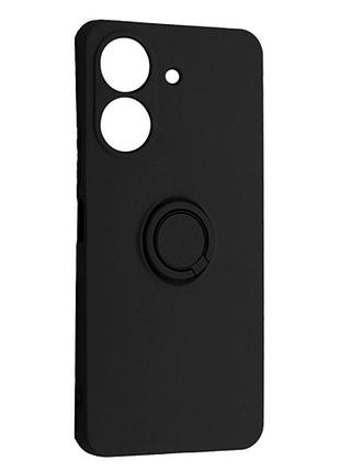 Чехол fiji holder ring для poco c65 бампер с кольцом подставкой black