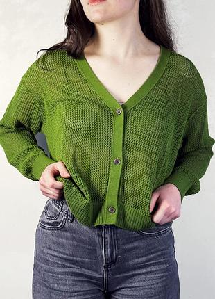 00370 кардиган в сіточку бренду uniqlo