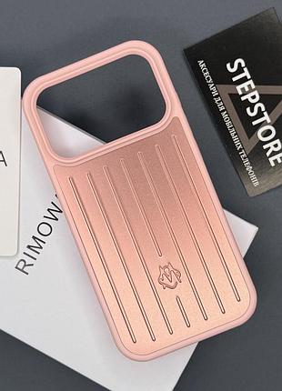 Чохол rimowa aluminium case для iphone 17 pro max з протиударний матовий рожевий (candy pink)