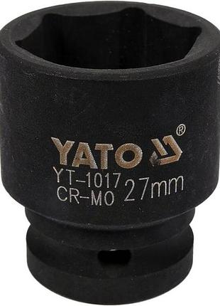 Головка торцевая ударная 6-гранная квадрат 1/2», м= 27 мм, l= 43 мм yato (yt-1017)