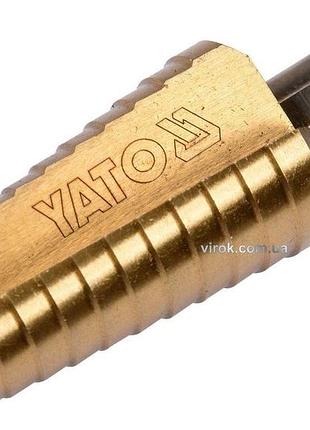 Свердло ступінчасте по металу з покриттям титановим yato hss-tin 20-30 мм (yt-44747)