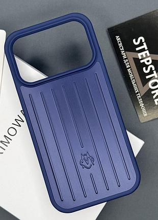 Чохол rimowa aluminium case для iphone 17 pro з протиударний матовий синій (blue)