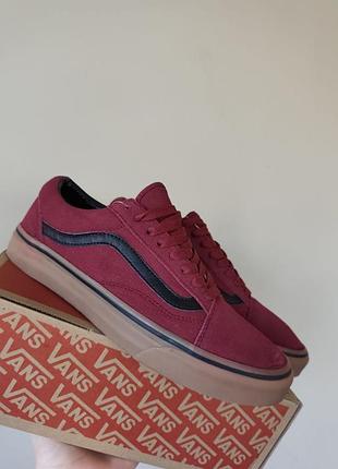 Уценка!b-60
39 р 25 см vans old school wine red bordo бордовые кеды коричневая подошва мокасина слипоны