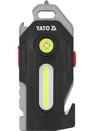 Фонарь диодный многофункциональный 6в1, li-ion 3.7v 350 ma, yato (yt-085609)
