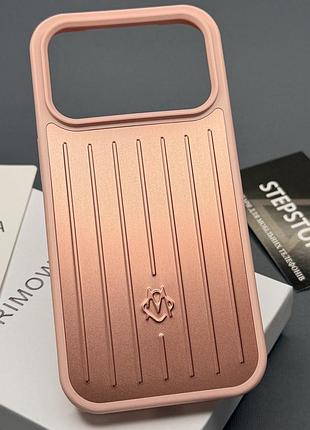 Чохол rimowa aluminium case для iphone 17 pro з протиударний матовий рожевий (candy pink)