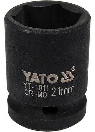 Головка торцевая ударная 6-гранная квадрат 1/2», м= 21 мм, l= 39 мм yato (yt-1011)