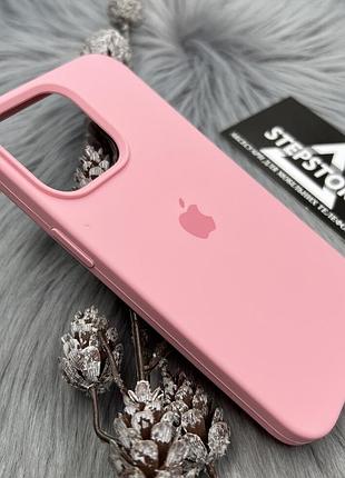 Чехол silicone case cover full для iphone 13 6.1 с микрофиброй силиконовый противоударный 35. розовый (candy pink)