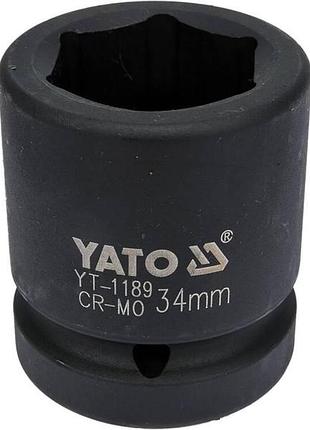 Головка торцевая ударная 6-гранная квадрат 1», м= 34 мм, l= 61 мм yato (yato)