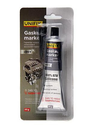 Герметик прокладок силіконовий високотемпературний сірий 85 г unifix (940011)