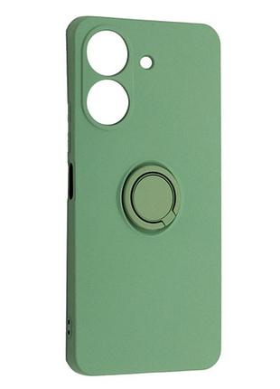 Чехол fiji holder ring для xiaomi redmi 13c бампер с кольцом подставкой green