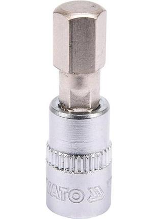 Головка торцевая квадрат 1/4 hex m8, l= 37 мм yato (yt-04375)