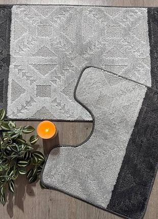 Комплект у ванну silver multi 60*100 та 60*50см 2225-сірий 0788