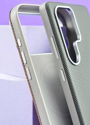 Чехол two different leather case magsafe для iphone 17 pro max green 3