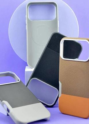 Чехол two different leather case magsafe для iphone 17 pro max green 4