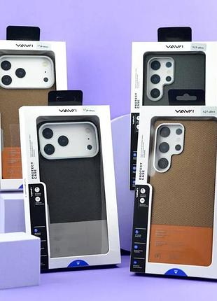 Чехол two different leather case magsafe для iphone 17 pro max green 5