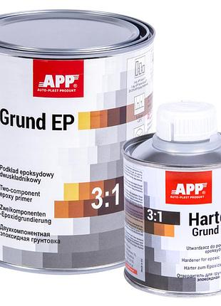 Грунт эпоксидный 3:1 "grund ep" серый 1кг+0,2кг затв. app, 021201