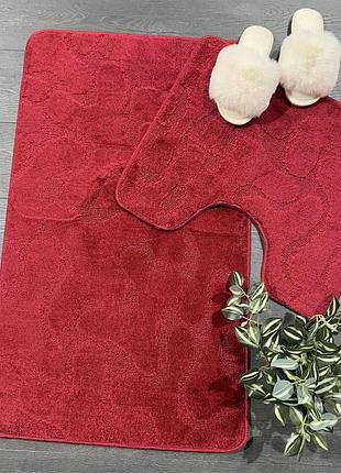 Комплект у ванну classik 60*100 та 60*50см 174-бургунді 0731