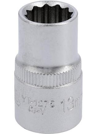 Головка торцевая 12-гранная квадрат 1/2», м=13 мм, l=38 мм yato (yt-1275)