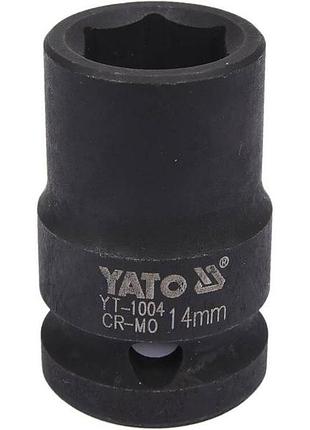 Головка торцевая ударная 6-гранная квадрат 1/2», м= 14 мм, l= 39 мм yato (yt-1004)