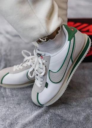Женские кроссовки nike cortez white green / smb+ 🔗