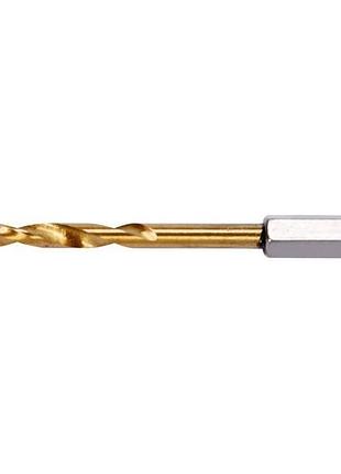 Сверло по металлу с шестигранным хвостовиком 4.5 мм, 1/4", hss-tin, 100 мм yato (yt-44759)