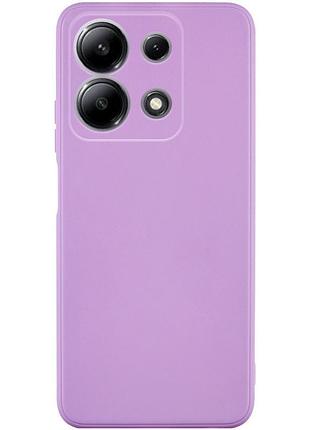 Чохол fiji style для xiaomi redmi note 13 силікон бампер із захистом блоку камер бузковий