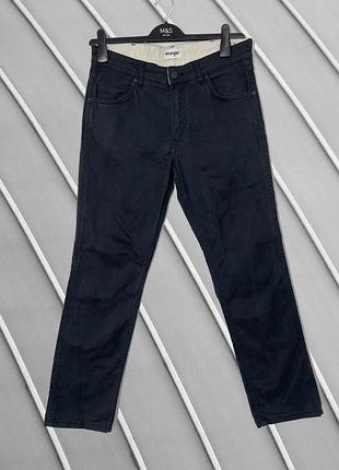 Мужские джинсы wrangler оригинал 32х30 / черные прямые джинсы w32 l30 / джинсы wrangler m l