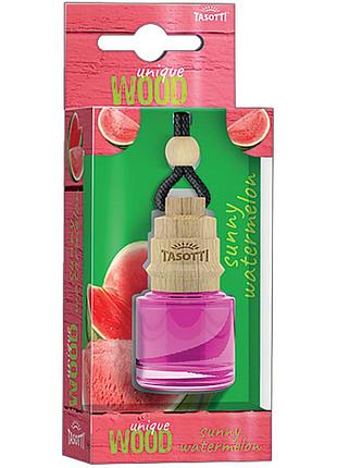 Ароматизатор для авто пробка "unique wood" sunny waterrmelon (кавун) 7мл tasotti