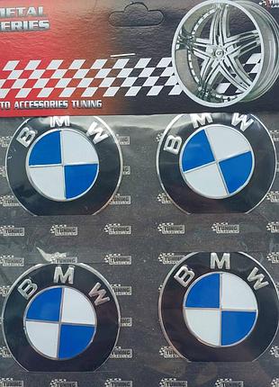 Наклейки на диски/ковпаки bmw 60мм 4шт чорний