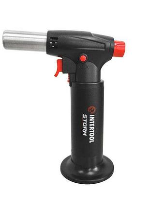 Пальник газовий заправний. п'єзорозпал, 1100 град.с. storm intertool (gb-0008)
