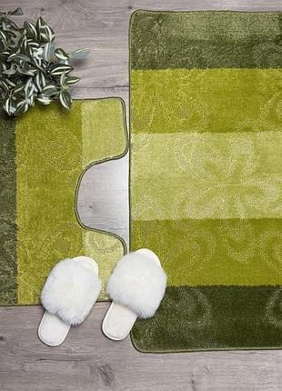 Комплект у ванну silver multi 60*100 та 60*50см 1804-зелений 0782