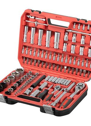 Набор инструментов 1/2" & 1/4" 111од, impact cr-v головки 15,17,19,21,22 + удлинитель 125мм