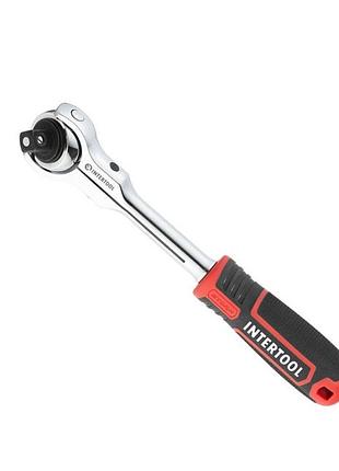 Рукоятка з храповим механізмом поворотна, 72 зуба 1/2 ", cr-v storm intertool et-8009
