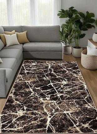 Килим 3.0 х 5.0 м бежево-коричневий espresso beige / d.brown 02624a