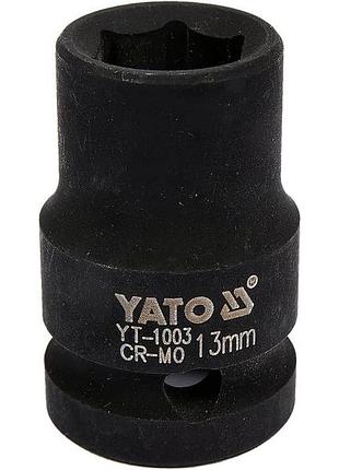 Головка торцевая ударная 6-гранная квадрат 1/2», м=13 мм, l=39 мм yato (yt-1003)