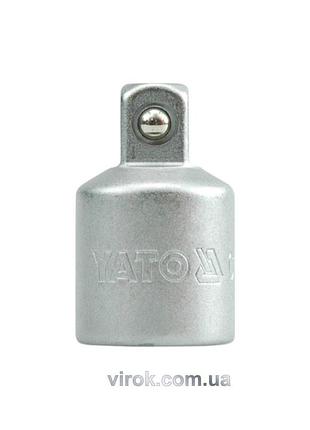 Переходник для торцевых головок yato : квадрат 1/2"(f) - 3/8" (м), l= 34 мм [10/100/200]
