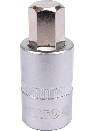 Головка торцевая квадрат 1/2 hex m14, l= 55 мм yato (yt-04387)