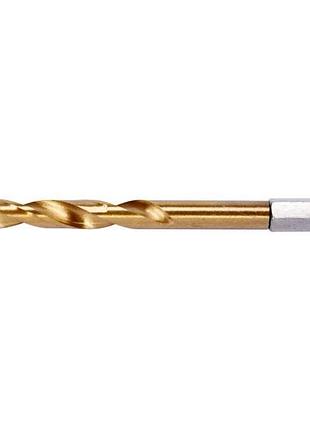 Сверло по металлу с шестигранным хвостовиком 6.5 мм, 1/4", hss-tin, 121 мм yato (yt-44765)
