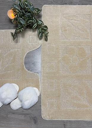 Комплект у ванну classik 60*100 та 60*50см 153-бежевий 0769