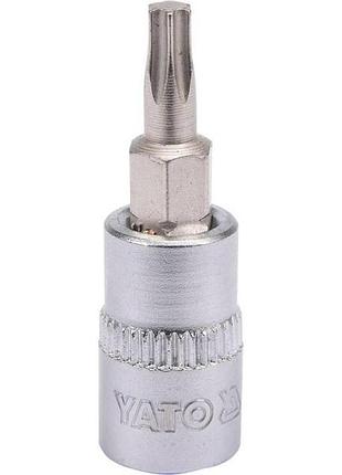 Головка торцевая квадрат 1/4 «torx» т20, l= 37 мм yato (yt-04304)