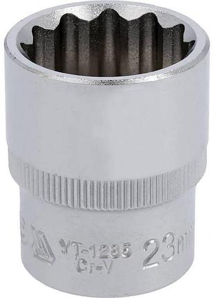 Головка торцева 12-гранна квадрат 1/2», м = 23 мм, l = 38 мм yato (yt-1285)