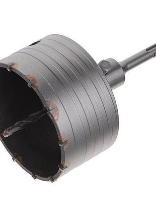 Комплект: свердло корончасте по бетону 105 мм + перехідник sds plus 100 мм intertool sd-7105