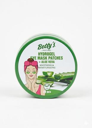 Гідрогелеві патчі 60 шт для очей з алое вера betty's nature hydrogel eye mask patches + aloe vera