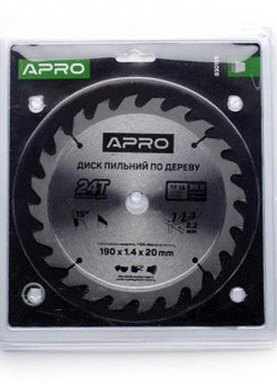 Диск пильный по дереву 190х20х24t apro(830169)