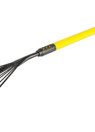 Граблі садові віялові mastertool 9 зубців з телескопічною металевою ручкою 750-1040 мм 14-6179