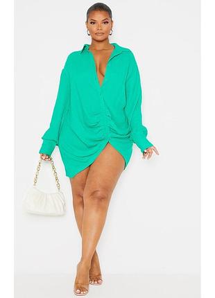 Prettylittlething 22-30 р сорочка .сукня,оверсайз синя