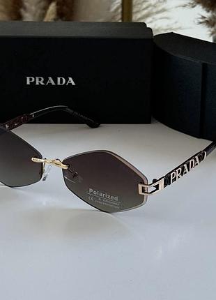 Жіночі сонцезахисні окуляри prada (прада), брендові premium окуляри від сонця на середнє обличчя, uv400